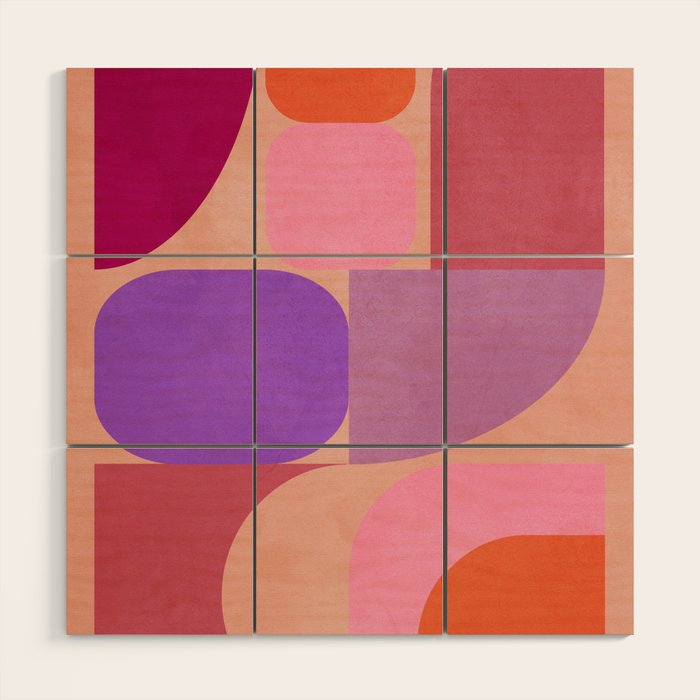 Geometric Shapes 202 Wood Wall Art Gallery Image 1