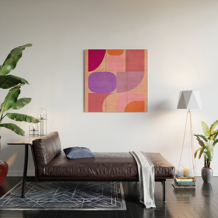 Geometric Shapes 202 Wood Wall Art Gallery Image 2