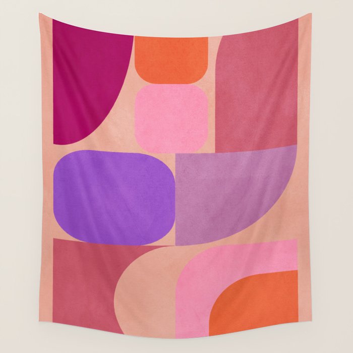 Geometric Shapes 202 Wall Tapestry Gallery Image 1