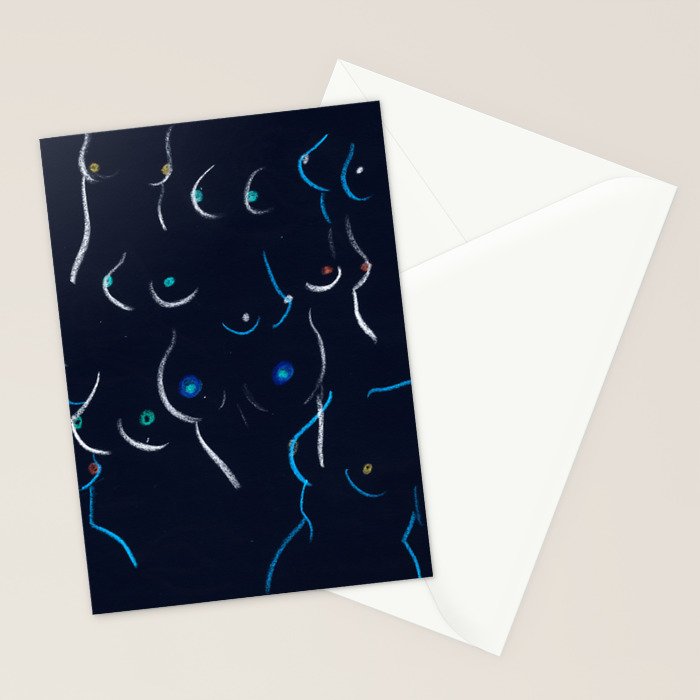 Breasts in Night Stationery Card Gallery Image 2