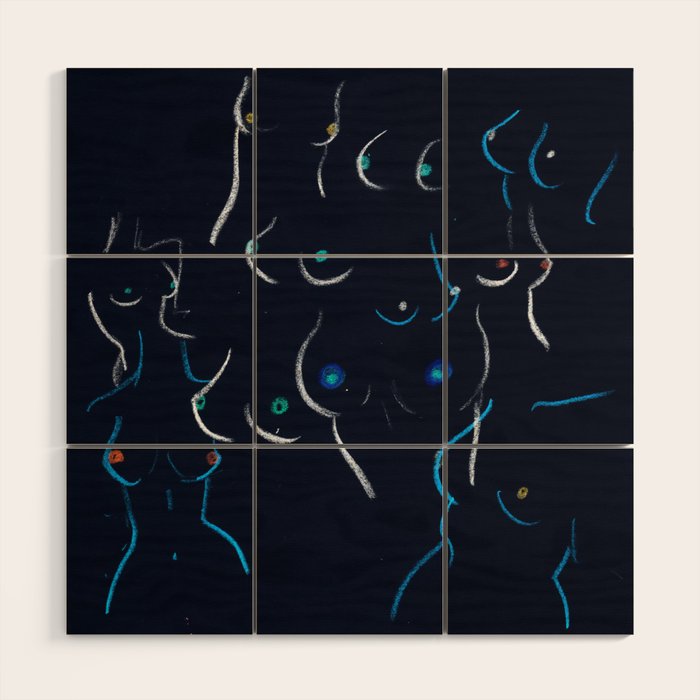 Breasts in Night Wood Wall Art Gallery Image 1