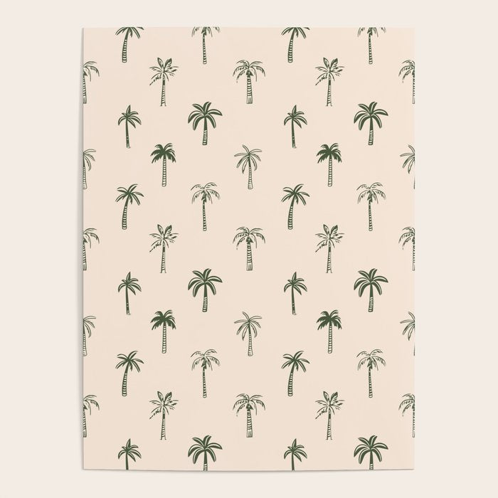 Summer palm tree doodle art pattern Poster Gallery Image 4