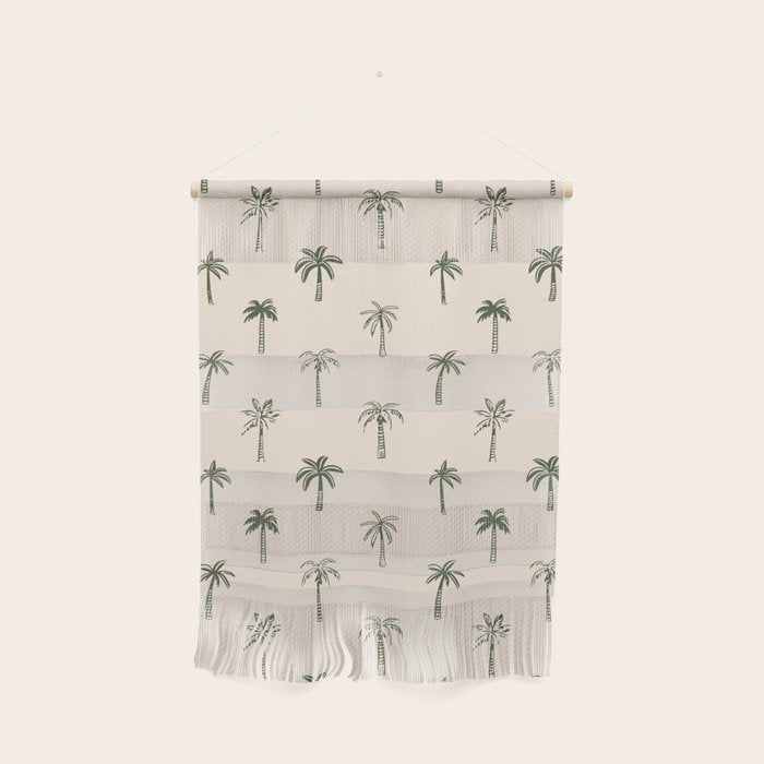 Summer palm tree doodle art pattern Wall Hanging Gallery Image 1