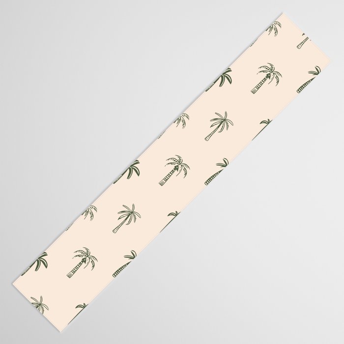 Summer palm tree doodle art pattern Table Runner Gallery Image 3