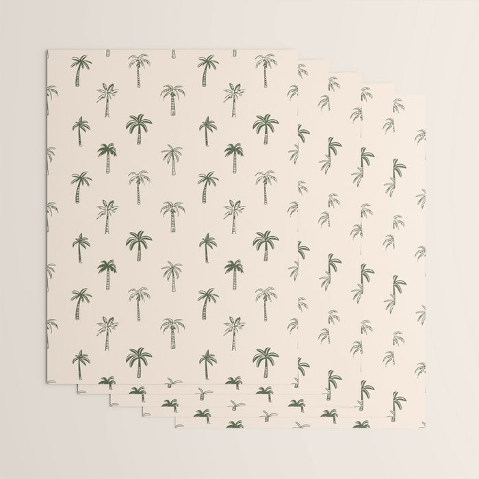 Summer palm tree doodle art pattern Wrapping Paper Gallery Image 3