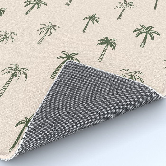 Summer palm tree doodle art pattern Rug Gallery Image 4