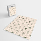 Summer palm tree doodle art pattern Jigsaw Puzzle Gallery Image 2