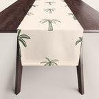 Summer palm tree doodle art pattern Table Runner Gallery Image 1