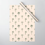 Summer palm tree doodle art pattern Wrapping Paper Gallery Image 1