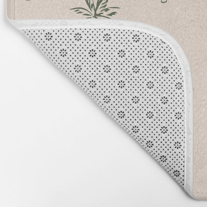 Summer palm tree doodle art pattern Bath Mat Gallery Image 2