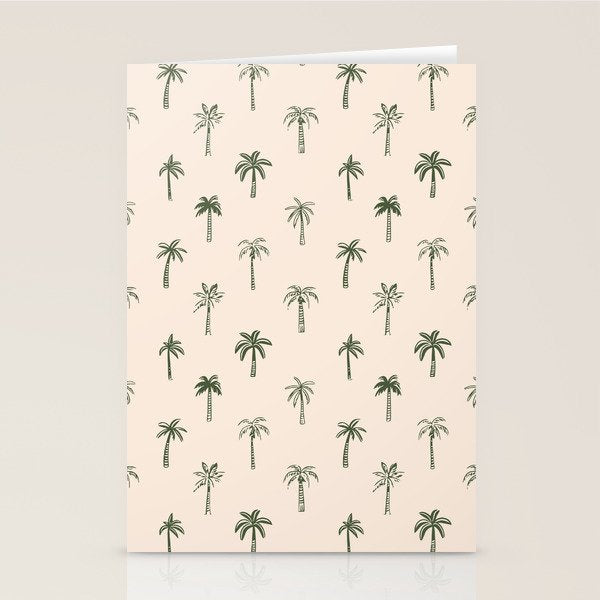 Summer palm tree doodle art pattern Stationery Card Gallery Image 2