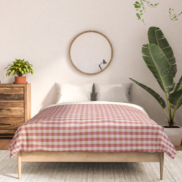 Cozy Gingham in Pink Comforter Gallery Image 3