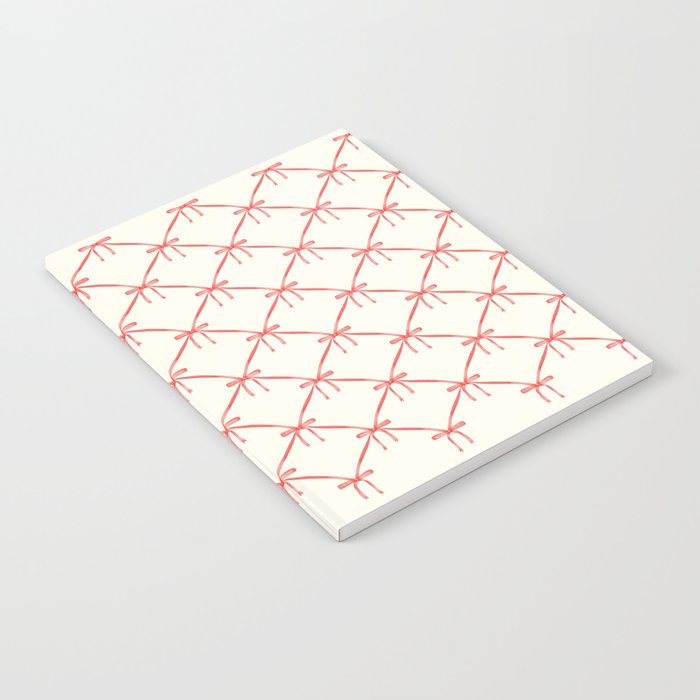 Bows & Ribbons Pattern II Red Notebook Gallery Image 2