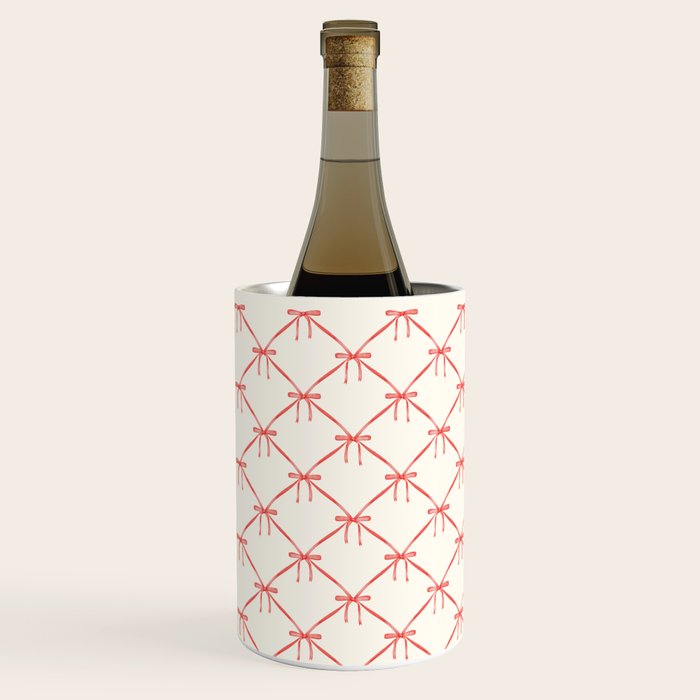 Bows & Ribbons Pattern II Red Wine Chiller Gallery Image 2