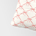 Bows & Ribbons Pattern II Red Pillow Sham Gallery Image 4