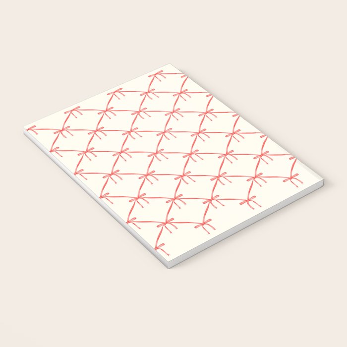 Bows & Ribbons Pattern II Red Notebook Gallery Image 3