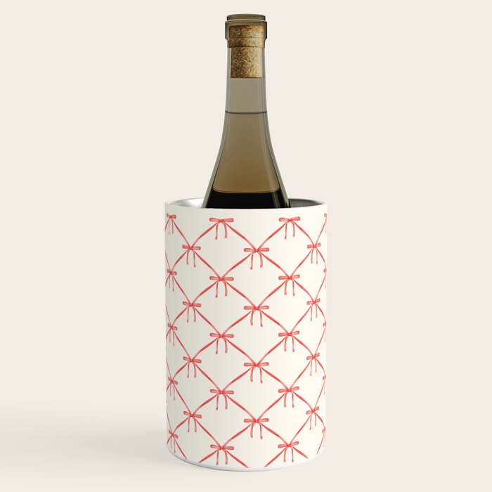 Bows & Ribbons Pattern II Red Wine Chiller Gallery Image 3