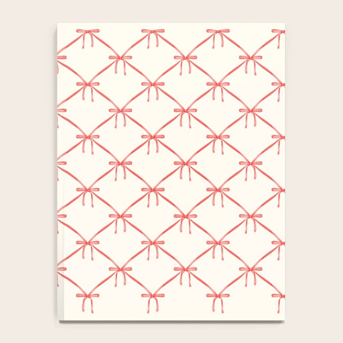 Bows & Ribbons Pattern II Red Notebook Gallery Image 4