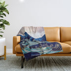 Ocean Sunrise Throw Blanket Gallery Image 1
