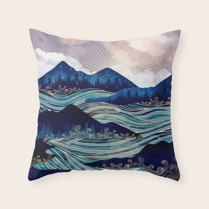 Ocean Sunrise Throw Pillow Gallery Image 6