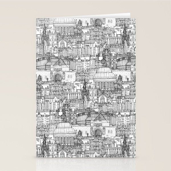 Edinburgh toile black white Stationery Card Gallery Image 1