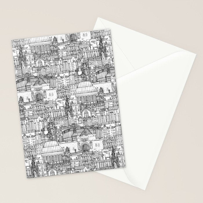 Edinburgh toile black white Stationery Card Gallery Image 2