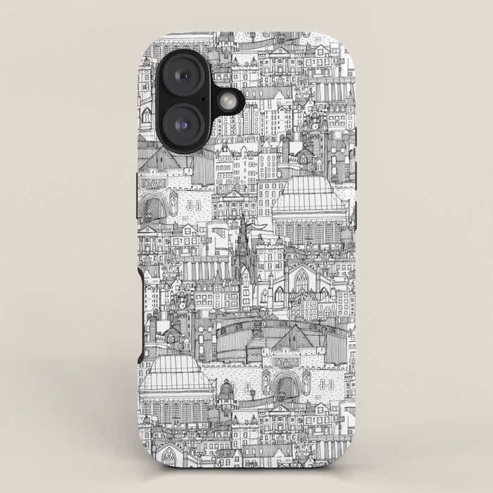 Edinburgh toile black white iPhone Case Gallery Image 1