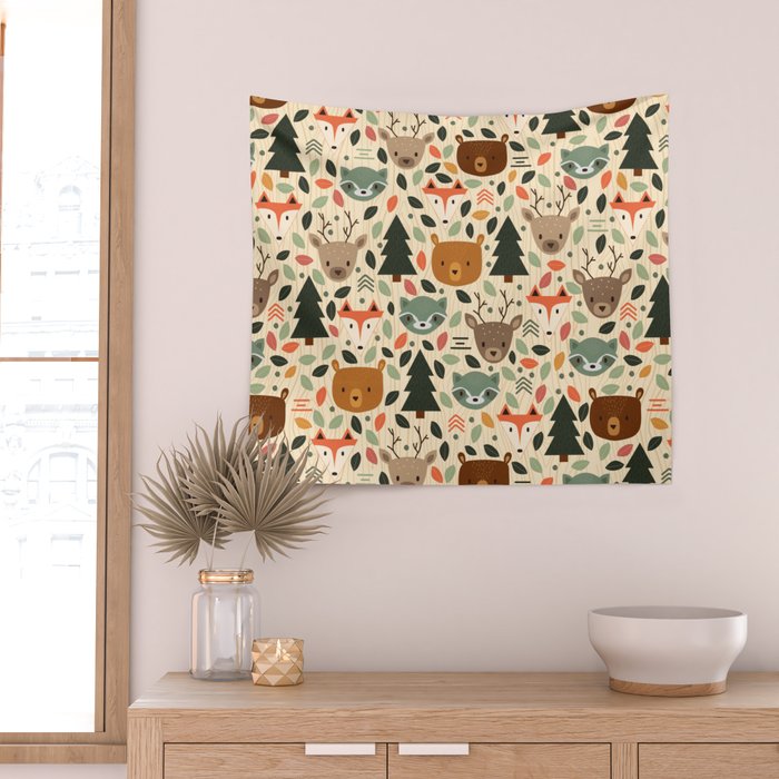 Woodland Creatures Wall Tapestry Gallery Image 2