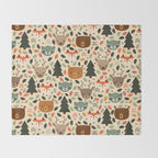 Woodland Creatures Throw Blanket Gallery Image 2