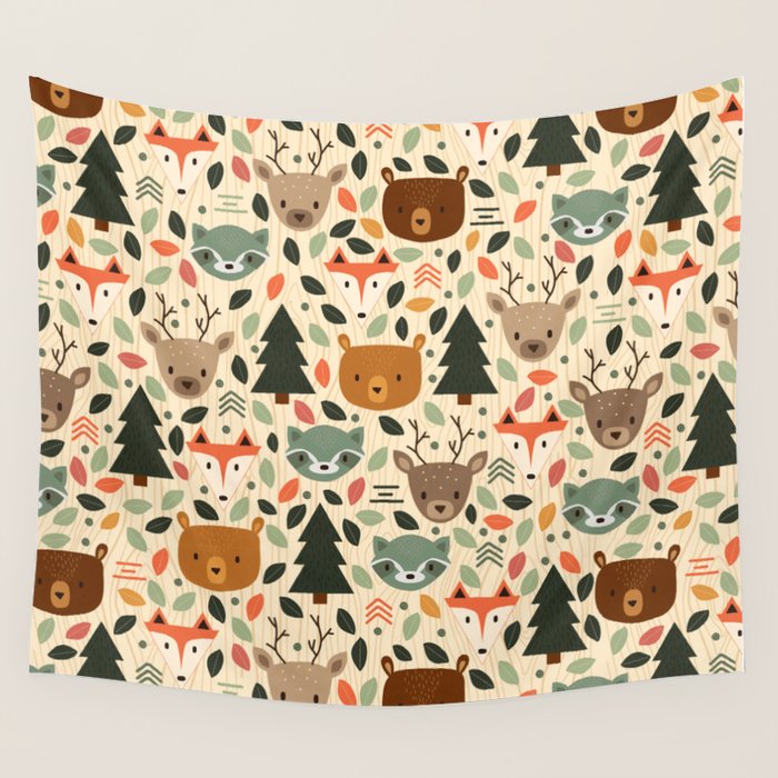 Woodland Creatures Wall Tapestry Gallery Image 4
