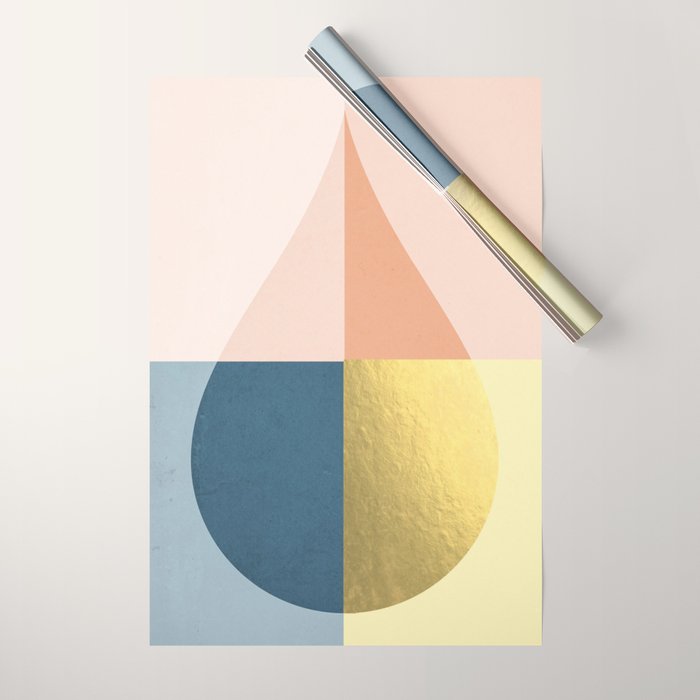Geometric raindrop Wrapping Paper Gallery Image 1