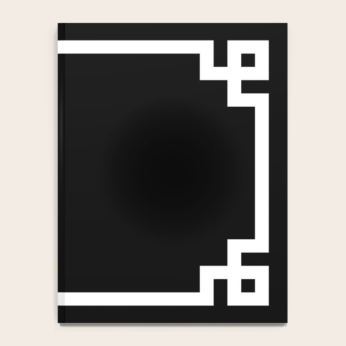 Black and White Greek Key Border Notebook Gallery Image 4