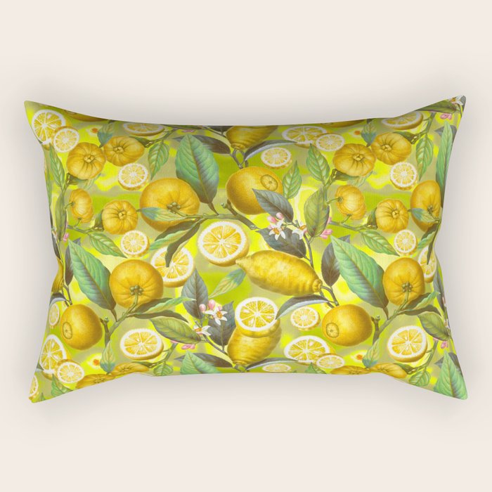 Cyber Lime Summer Rectangular Pillow Gallery Image 2