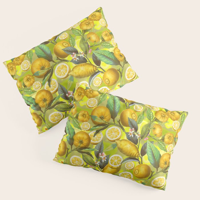 Cyber Lime Summer Pillow Sham Gallery Image 3