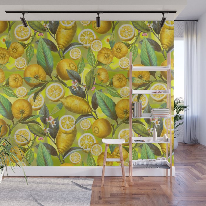 Cyber Lime Summer Wall Mural Gallery Image 1