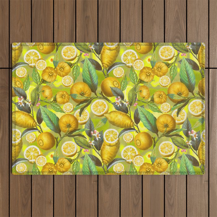 Cyber Lime Summer Outdoor Rug Gallery Image 1