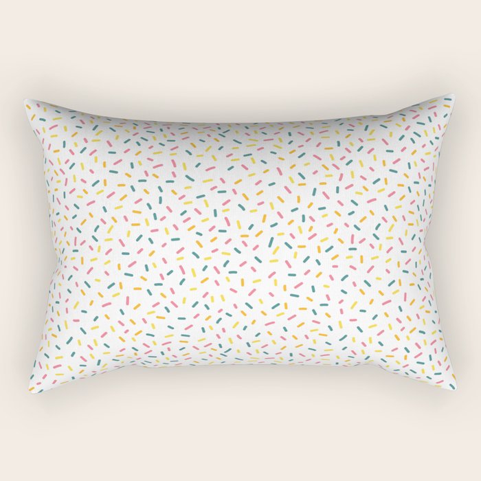 Colorful Party Sprinkles Rectangular Pillow Gallery Image 2