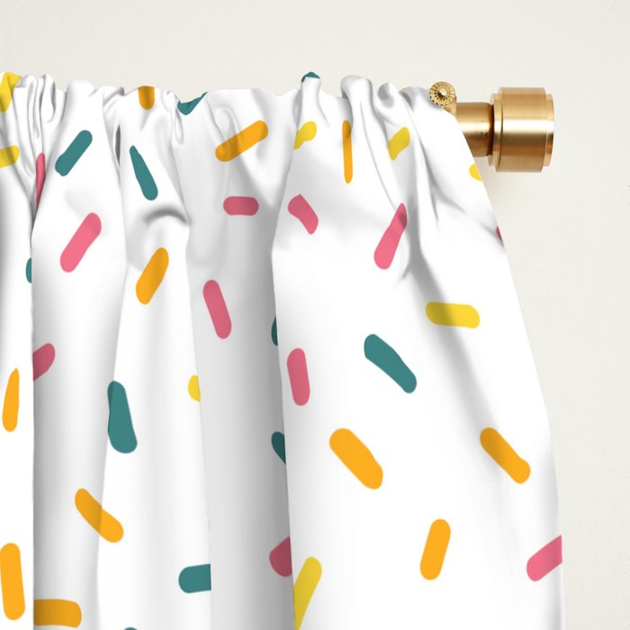 Colorful Party Sprinkles Window Curtain Gallery Image 2