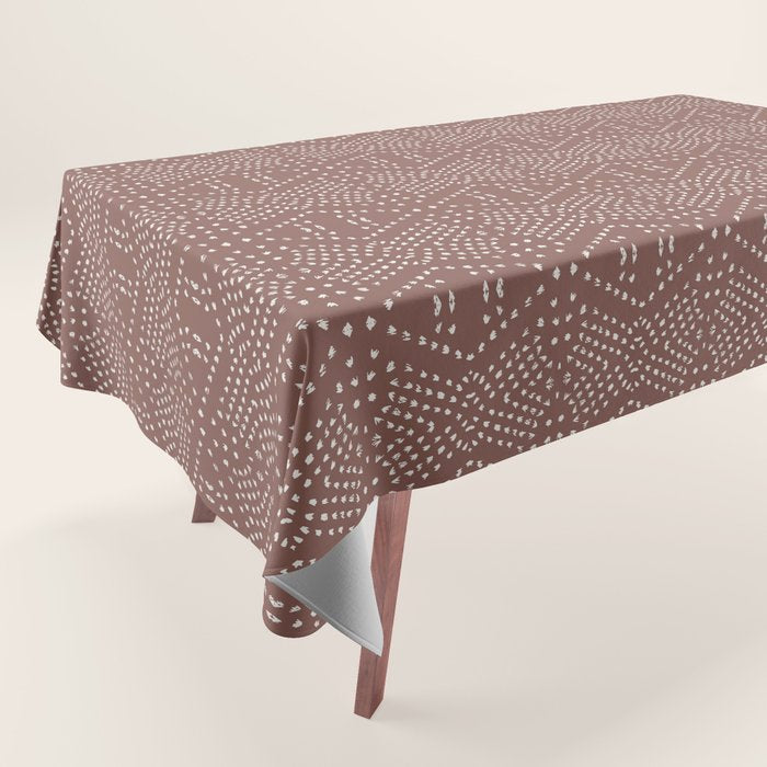 BOHO TILE CLAY Tablecloth Gallery Image 1