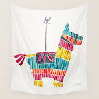 Mexican Donkey PinÌata - CMYK Palette Wall Tapestry Gallery Image 4