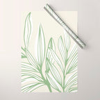 Wild Spring Meadow - Botanic Line Art Wrapping Paper Gallery Image 1