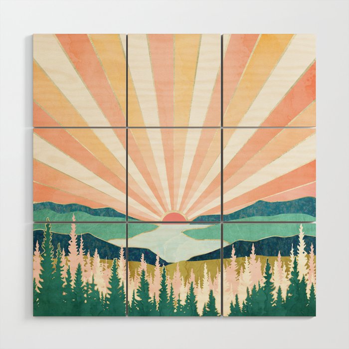 Summer Sunset Wood Wall Art Gallery Image 1