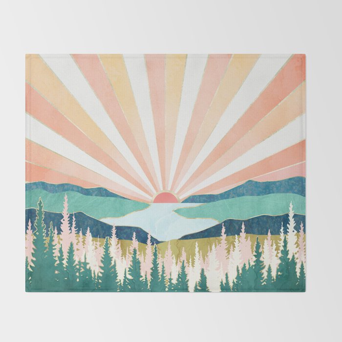 Summer Sunset Throw Blanket Gallery Image 2