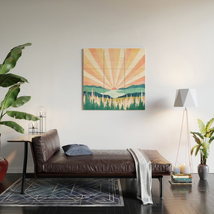 Summer Sunset Wood Wall Art Gallery Image 2