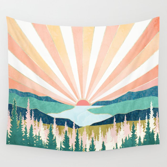 Summer Sunset Wall Tapestry Gallery Image 1