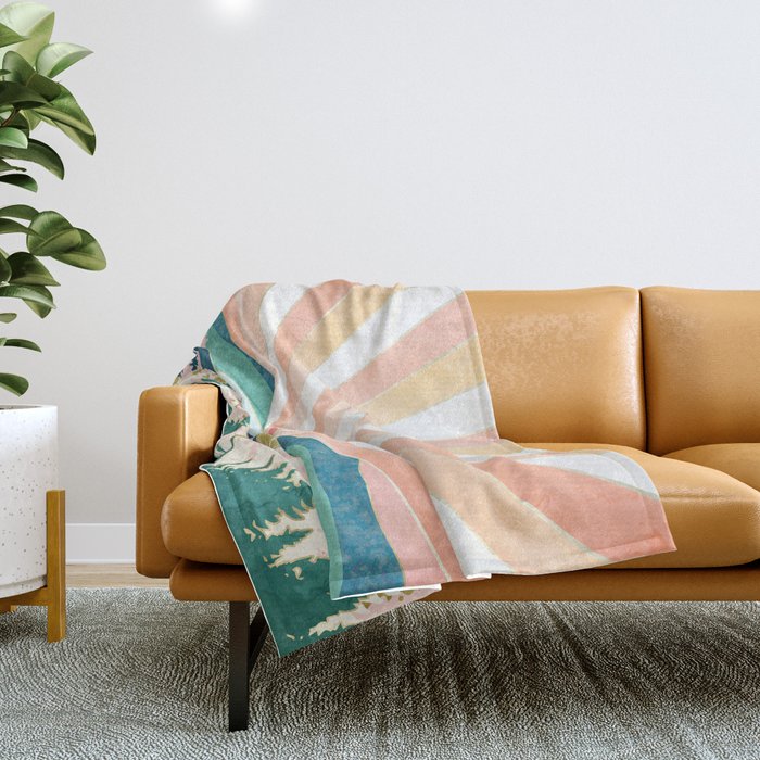 Summer Sunset Throw Blanket Gallery Image 1