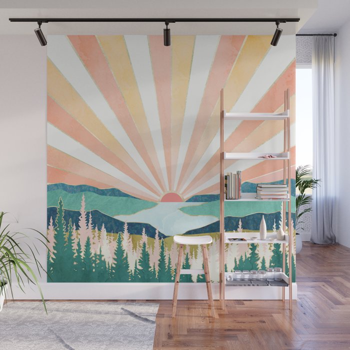 Summer Sunset Wall Mural Gallery Image 1
