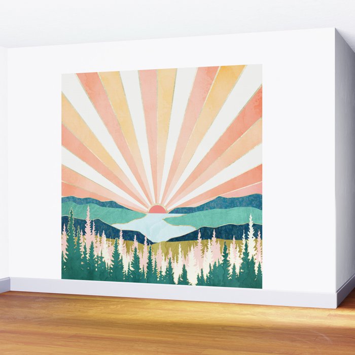 Summer Sunset Wall Mural Gallery Image 2