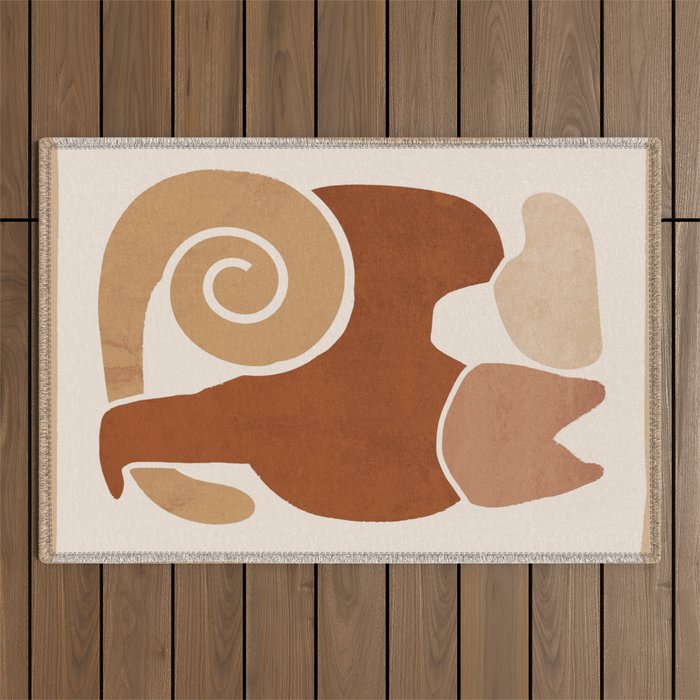 Modern Abstract Art Cat 3 Outdoor Rug Gallery Image 1