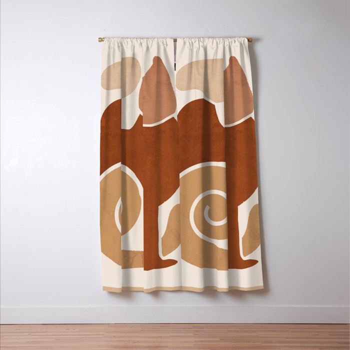 Modern Abstract Art Cat 3 Window Curtain Gallery Image 3